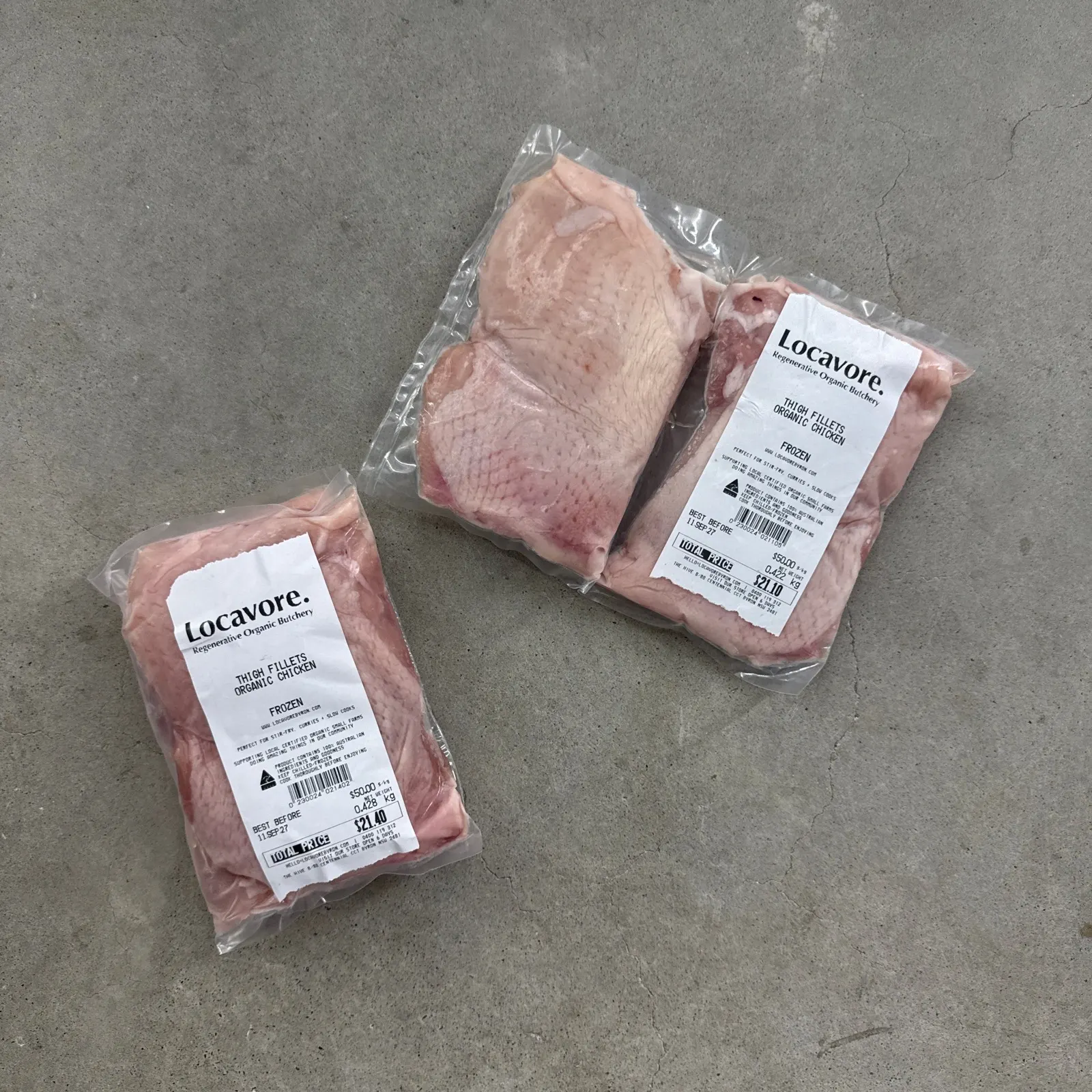 Pasture-raised organic chicken at Locavore Byron, Tugun