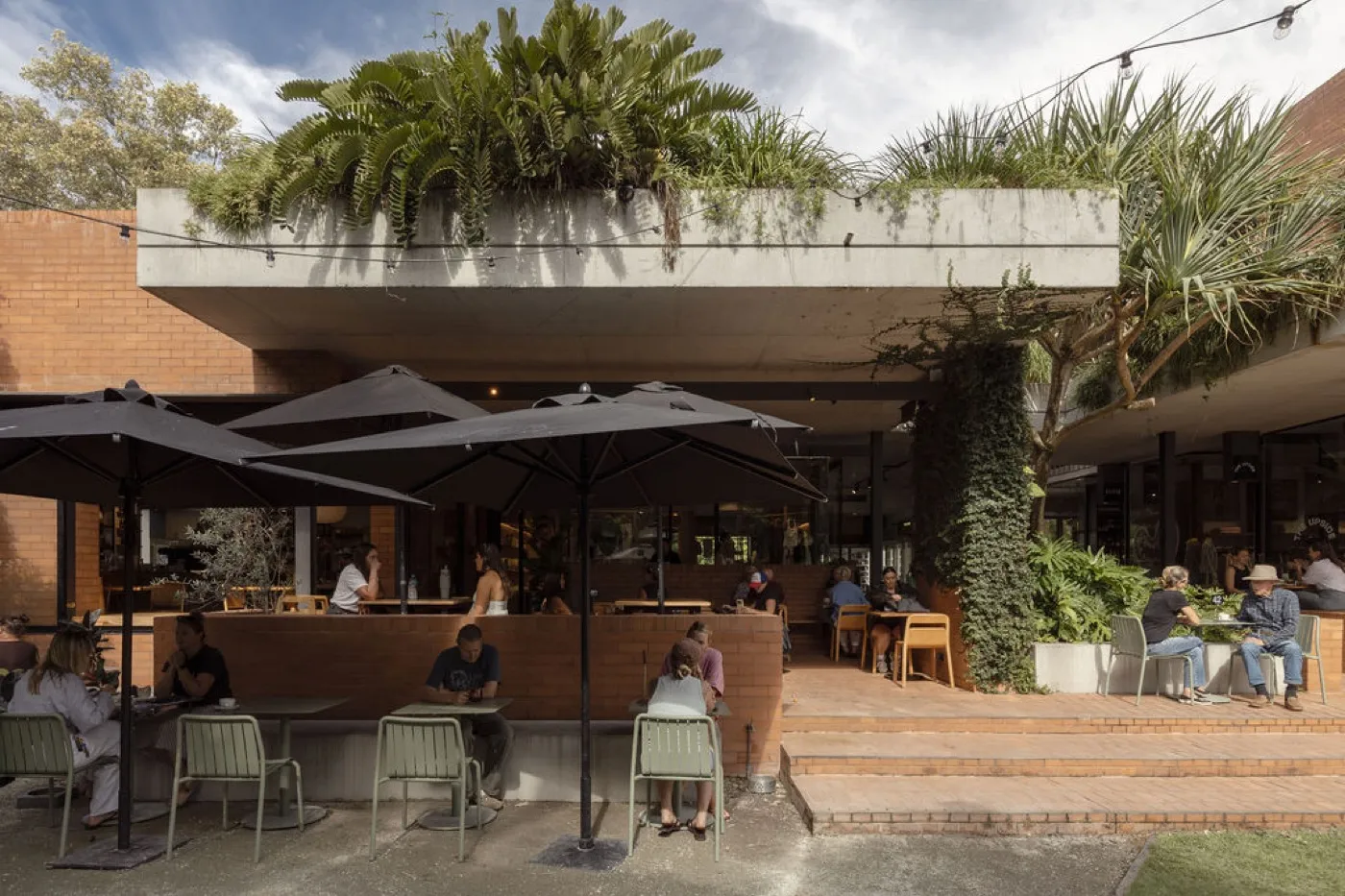 Stable café's covered alfresco terrace at Cornerstone Stores, Tugun